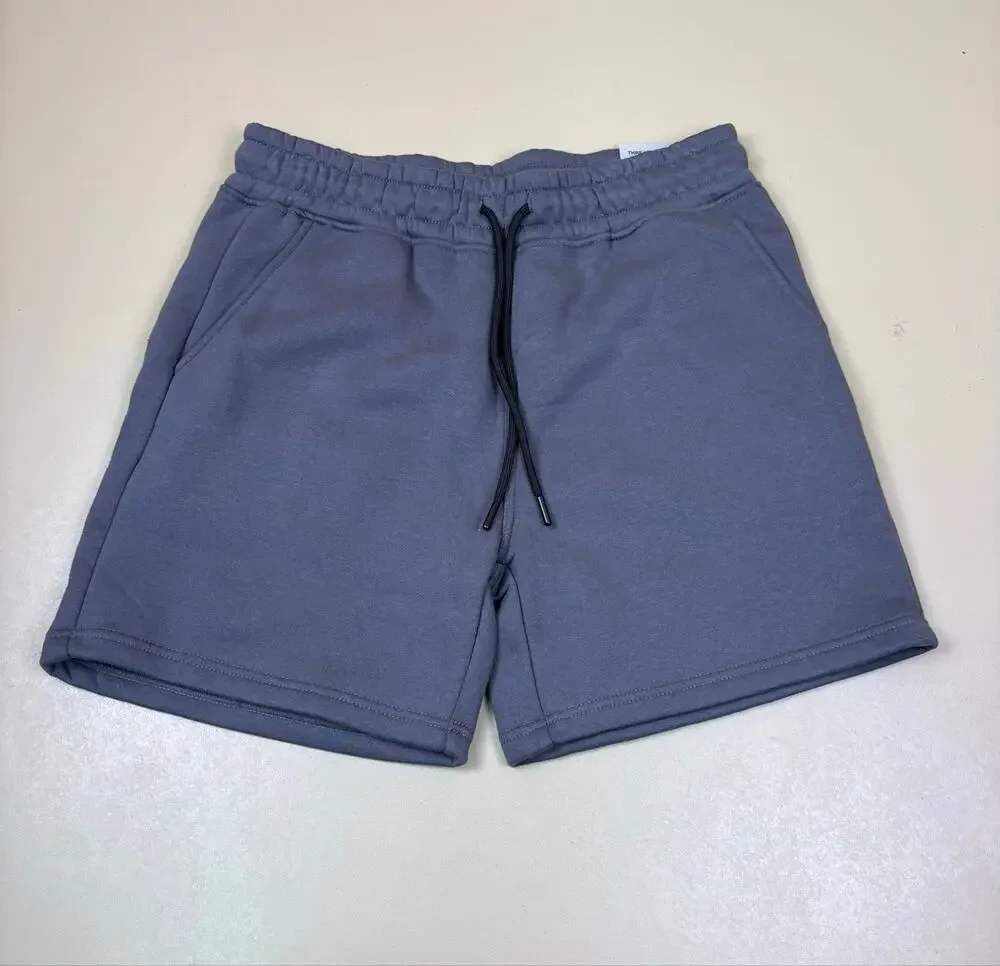 Men’s Fleece Sweat Shorts Size Small Blue Gray Drawstring Thread & Stitch NWT